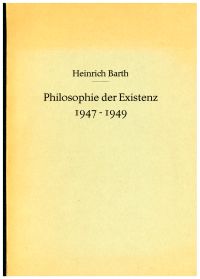 Barth, Philosophie der Existenz 1947-1949. (Umschlag)