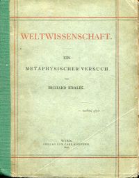Kralik, Weltwissenschaft. (Umschlag)