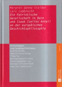 Genna-Stalder, Die Patriotische Gesellschaft in Bern und Isaak Iselins Anteil an (Umschlag)